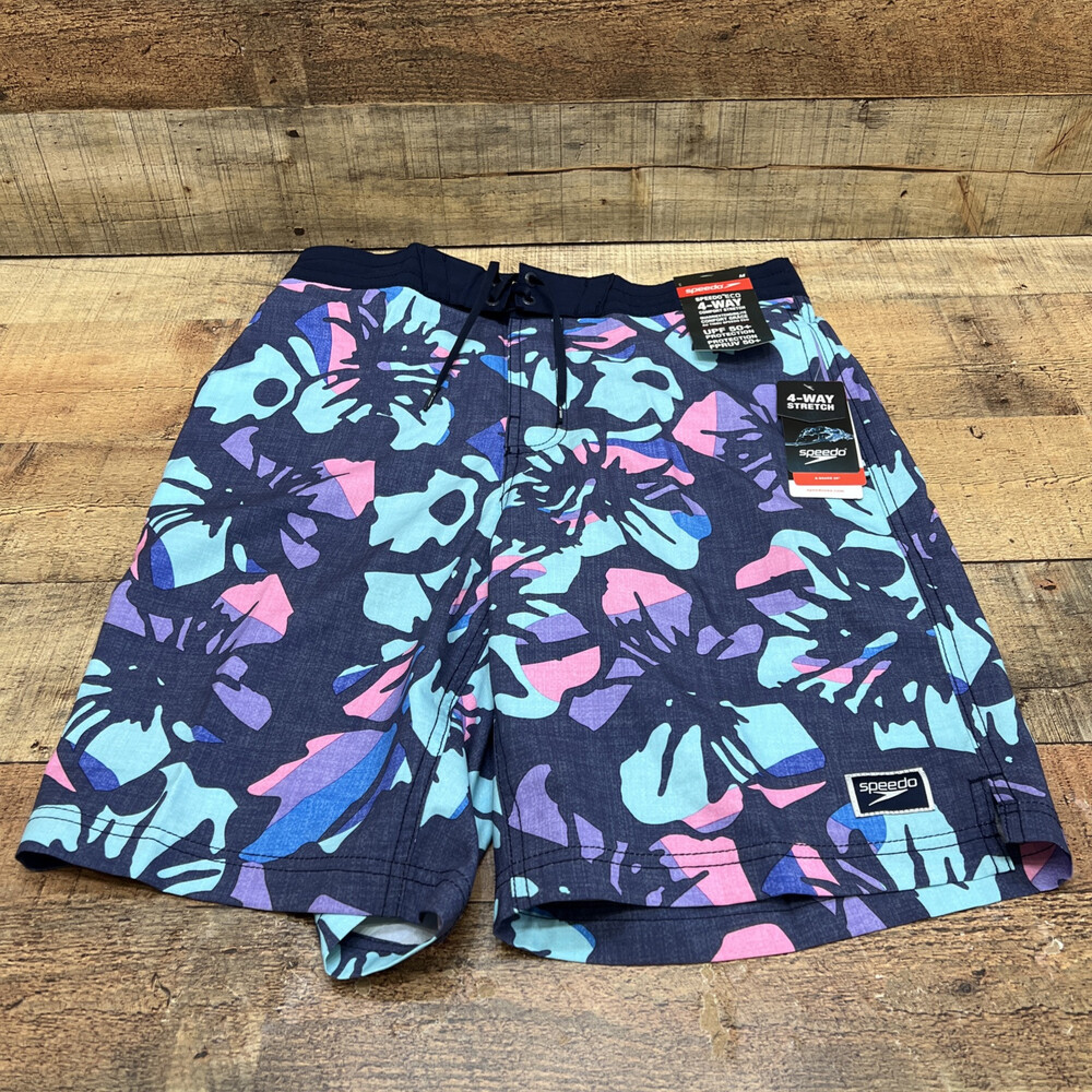 Speedo 4 Way Stretch Eco Mens Swimsuit Trunks Size Medium 9” Inseam NWT!